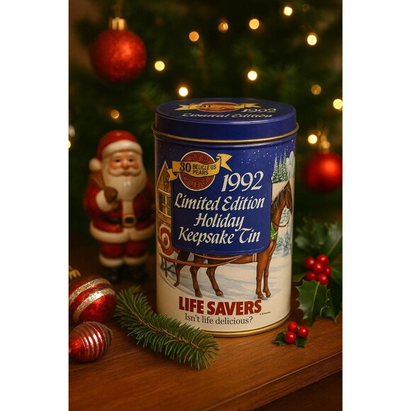 Life Savers Other - Vintage 1992 Life Savers Holiday Keepsake Tin Christmas Candy Retro Collectible